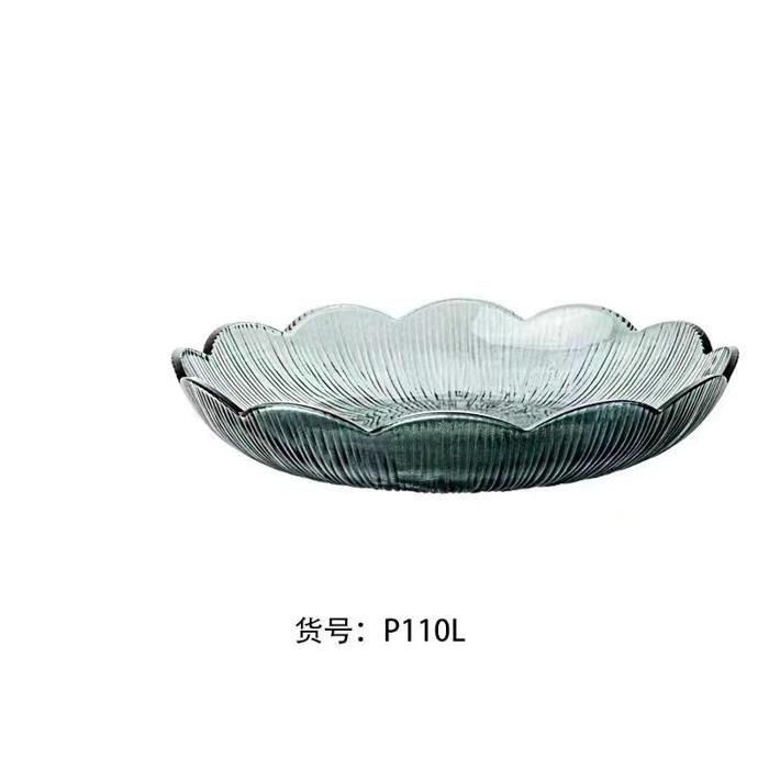 ASSIETTE PLATE EN VERRE VERTE P110L