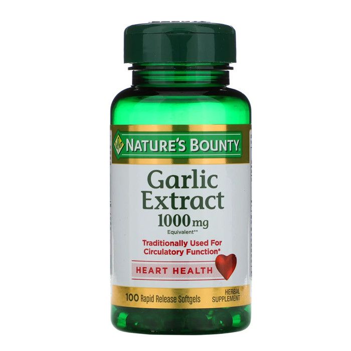 Nature'S Bounty Extrait d'Ail Garlic, 1 000 mg, 100 gélules à libération rapide - USA