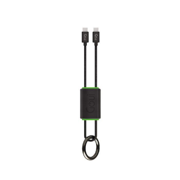 Câble USB-C - Goui - Type-C vers Type-C - 27 cm - Compatible avec Brave - Crochet à anneau