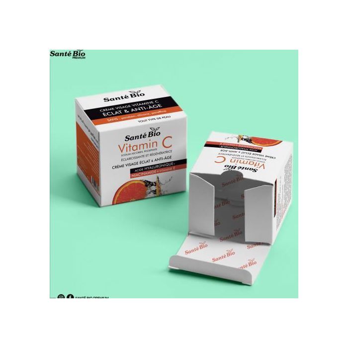 Crème Visage - SANTE BIO - Vitamine C - Éclat - Anti-taches - 50 ml