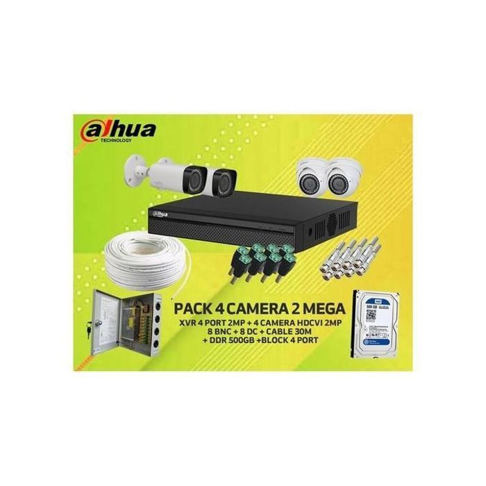 Pack de 4 camera de surveillance 2 MP