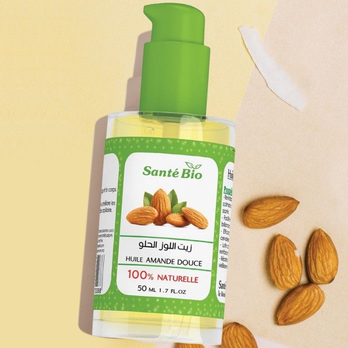 Huile d'Amande Douce - SANTE BIO - 50ml - Hydratante - Nourrissante - Réparatrice