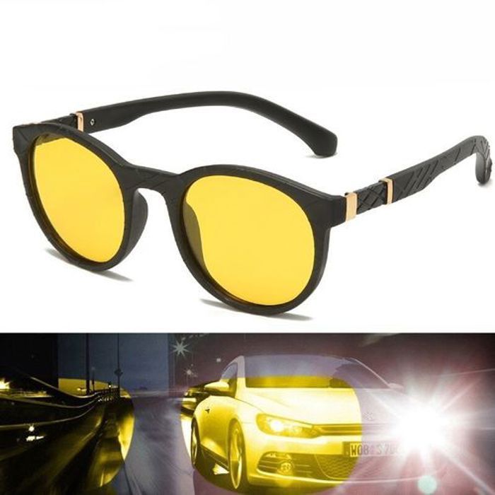 Lunettes de conduite - GENERIC - Vision nocturne - Jaune - Anti-éblouissement - Mixte