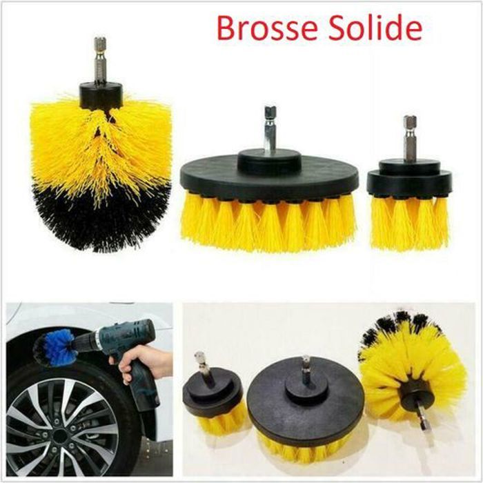 Brosses Nettoyage Voiture Carrosserie Lavage Jante Perceuse Lavabo Tapis Récurer