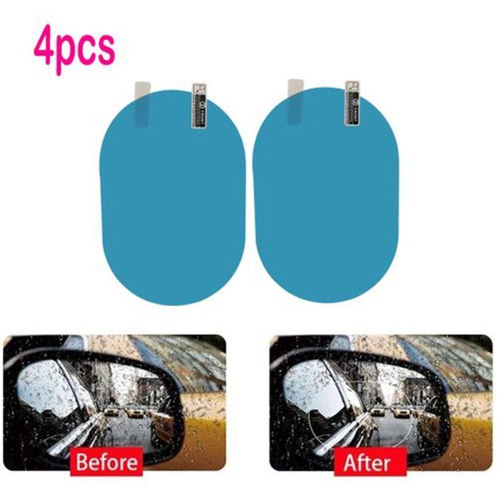 *//4 pièces Film de protection imperméable pour rétroviseur de voiture, Anti-brouillard, imperméable, autocollants