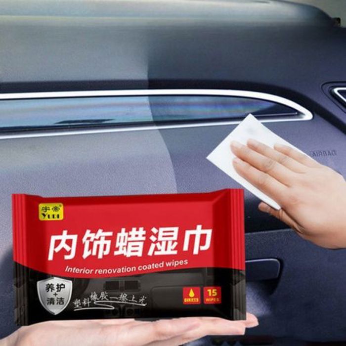 Lot de 15 lingettes nettoyantes enduites pour voiture