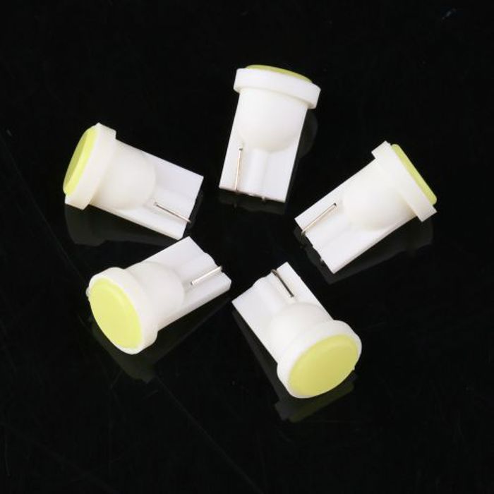 5Pcs LED 12v T10 COB 5W Wedge Porte Instrument Side Ampoule Lampe