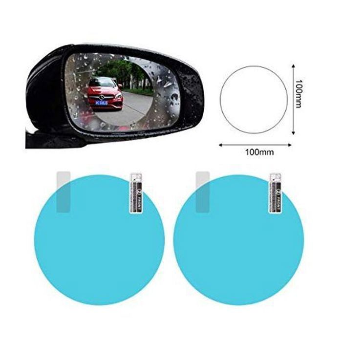 2pcs Film de protection transparent Anti-buée pour rétroviseur de voiture