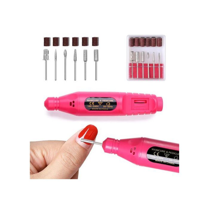 Kit de perceuse à ongles électrique, USB portable pour manucure, pédicure, polir