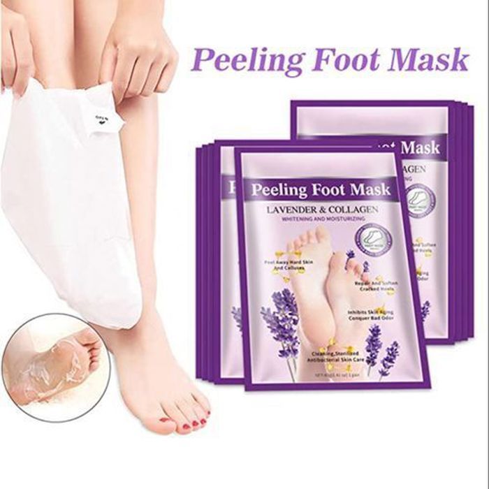 Masque au lavande et collagène pour pieds,Anti-callosités,Élimine les peaux mortes