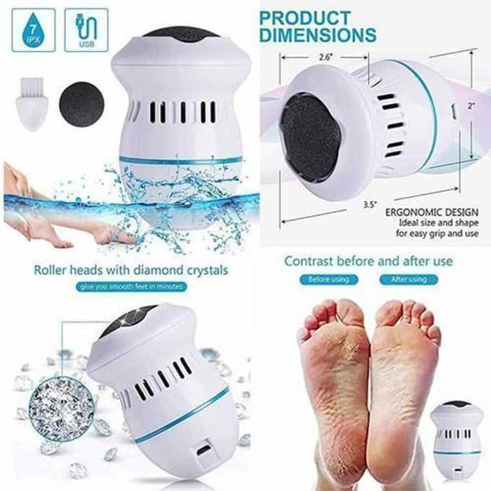 Pedi Vac Anti-Callosités et Râpe A Pied rechargeable Avec Aspirateur Intégré