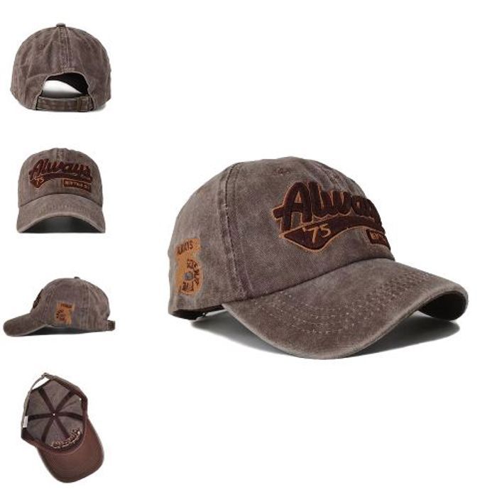 Chapeau de Baseball - GENERIC - Always 75 - Coton - Marron - Snapback réglable