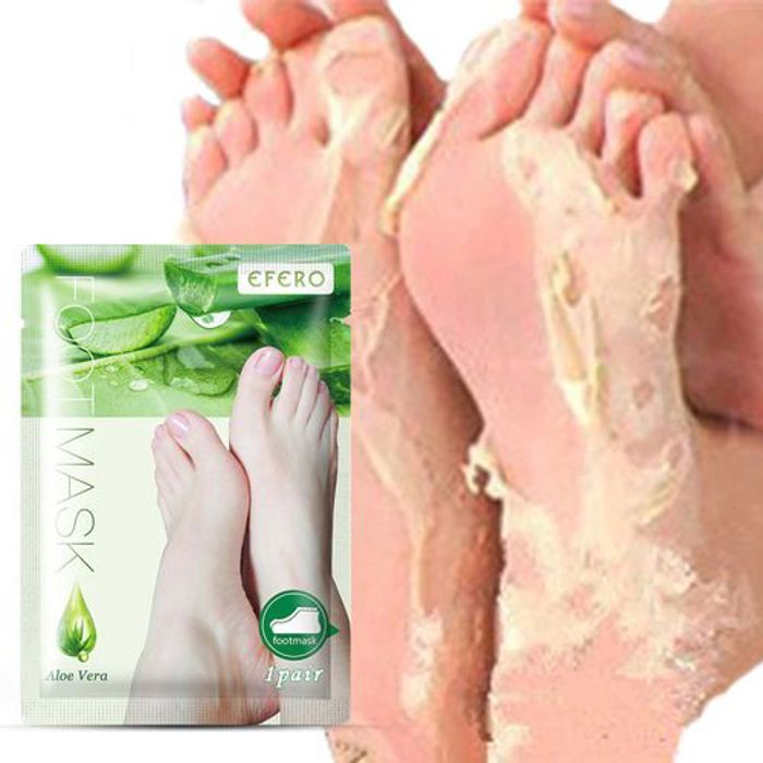 Masque pour les pieds - GENERIC - Aloe Vera - Exfoliant - Anti-fissures - Chaussettes gommantes