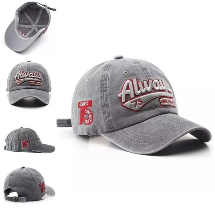 Chapeau de Baseball - GENERIC - Always 75 - Coton - Réglable - Gris