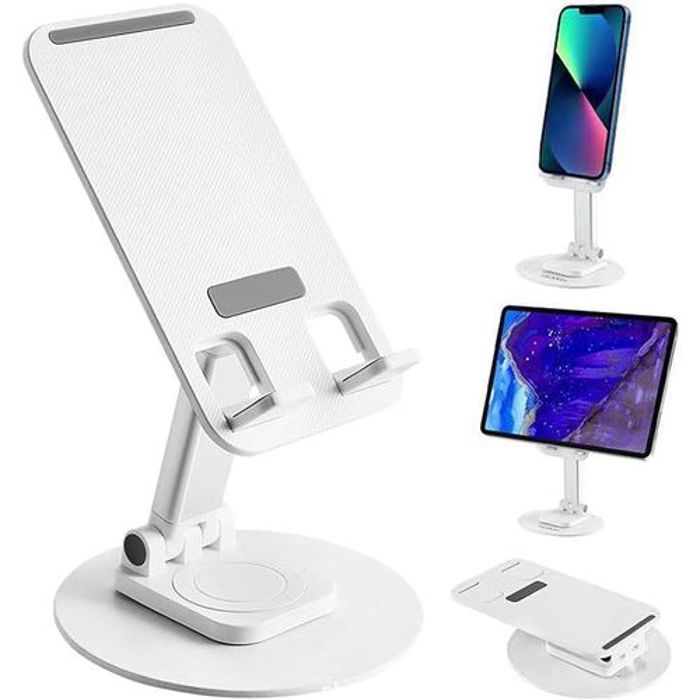 Ck Support De Téléphone Métallique Pliable Et Rotatif À 360°