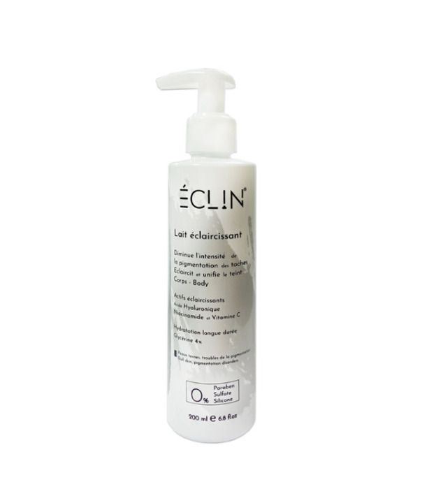 Lait éclaircissant - ECLIN - 200ml - Acide hyaluronique - Niacinamide - Vitamine C