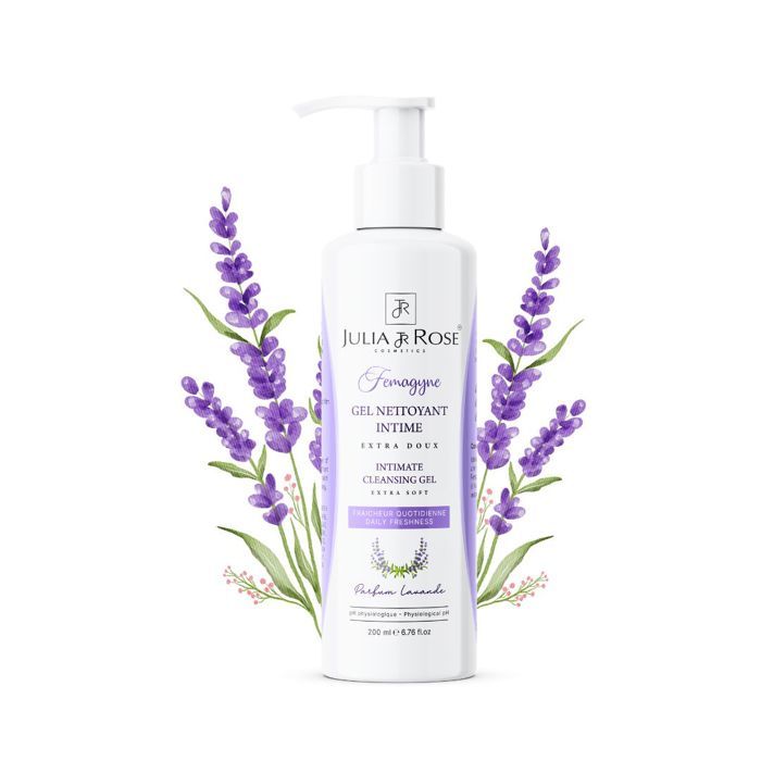 Gel Intime - Julia & Rose - Lavande - 200ml - Respecte la Flore Vaginale - pH Physiologique