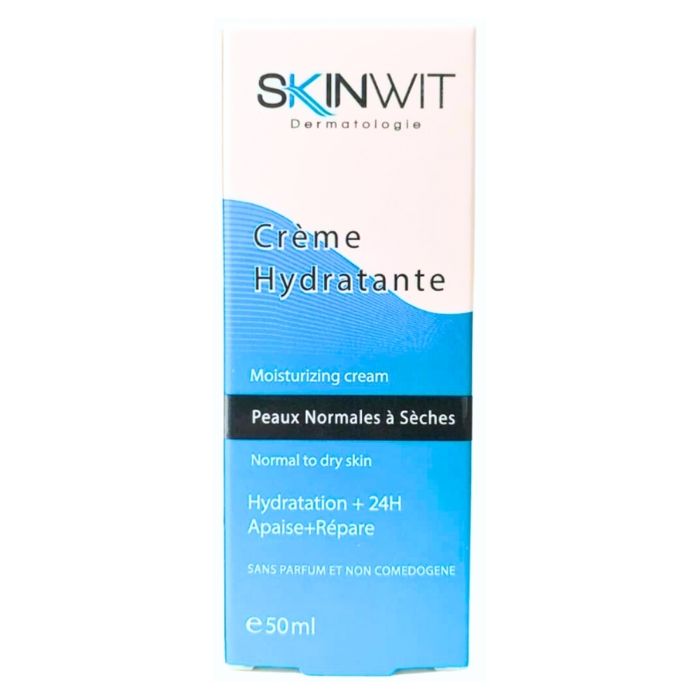 Crème hydratante - SKINWIT - 50ml - Peaux normales à sèches - Non gras - Texture crème