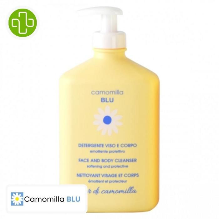 Nettoyant Visage et Corps - CAMOMILLA BLU - Fleur de Camomille - 500ml - Hypoallergénique - Peaux Sensibles