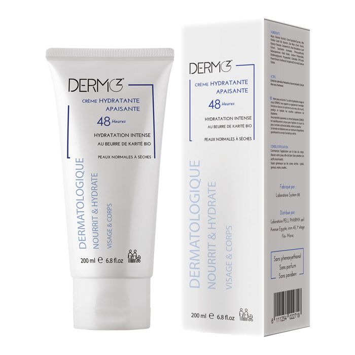 Crème Hydratante Apaisante - DERMOZ - 50ml - Peaux Normales à Sèches - Non Gras - Aloe Vera