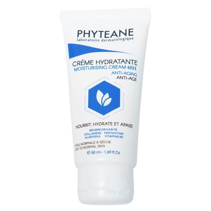 Crème Hydratante Anti-Âge - PHYTEANE - 50 ml - Peaux Normales à Sèches - Acide Hyaluronique - Texture Riche
