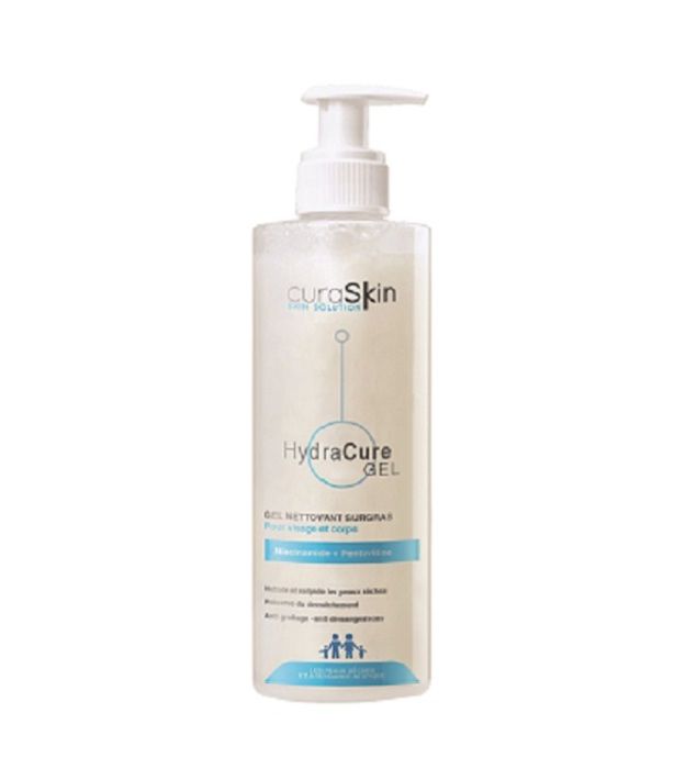 Gel nettoyant - CURASKIN - HydraCure - 400ml - Hypoallergénique - Peaux sèches
