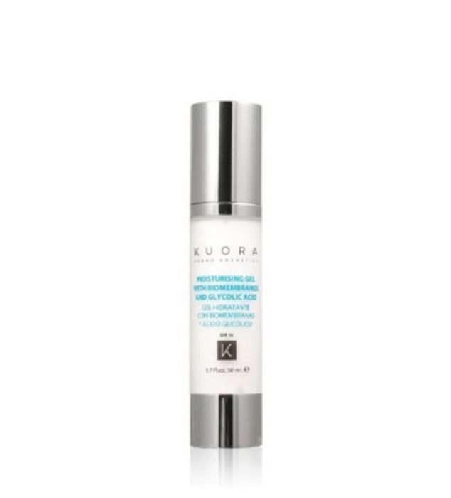 Gel Hydratant - KUORA - 50ml - Anti-âge - Acide Glycolique - SPF10