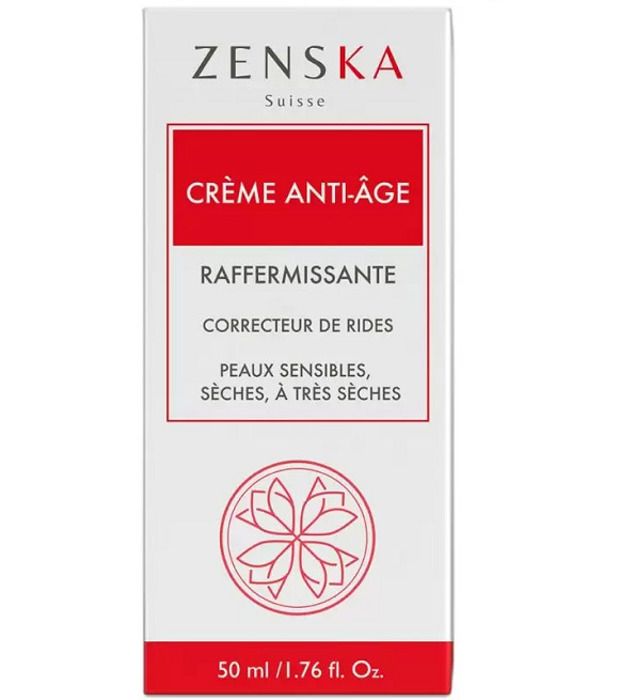 Crème Anti-Âge - ZENSKA - 50ml - Non Grasse - Peaux Matures - Rides Réduites