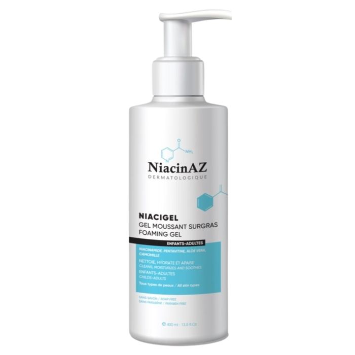 Gel Moussant Surgras - NIACINAZ - NIACIGEL - 400ml - Hydratation - Peaux Sensibles - Niacinamide