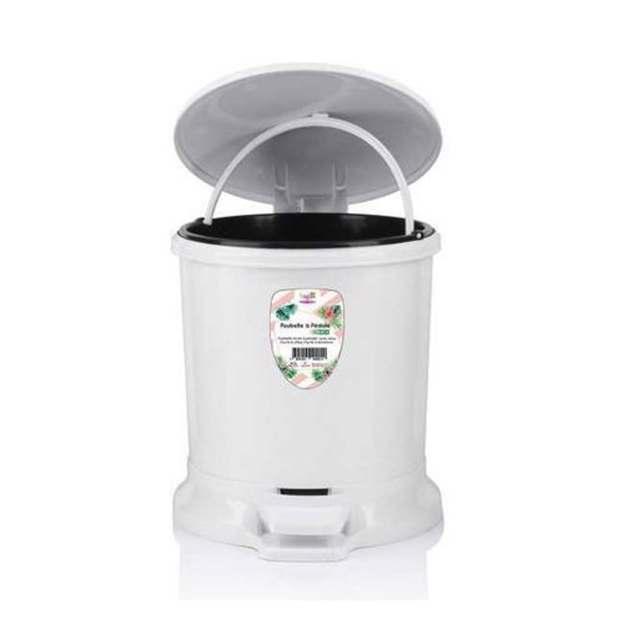 Poubelle à pédale 3L, avec un seau amovible qui facilite son nettoyage