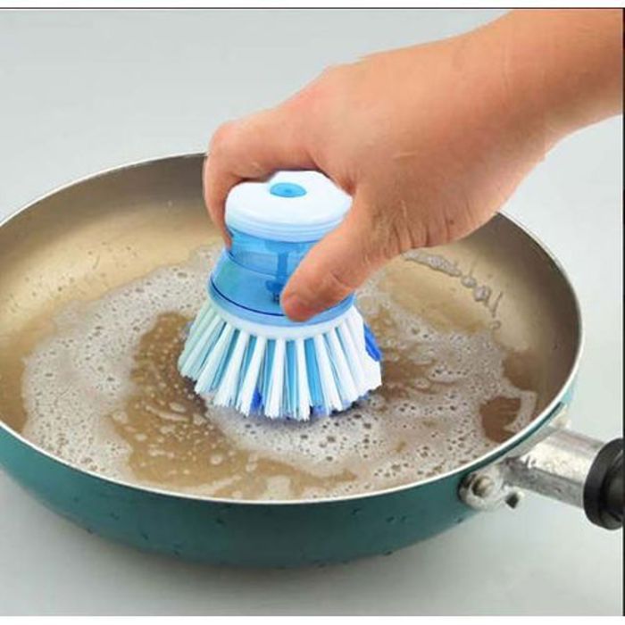 Brosse à vaisselle avec distributeur de savon liquide de lavage, Brosse de nettoyage de lavage de cuisine
