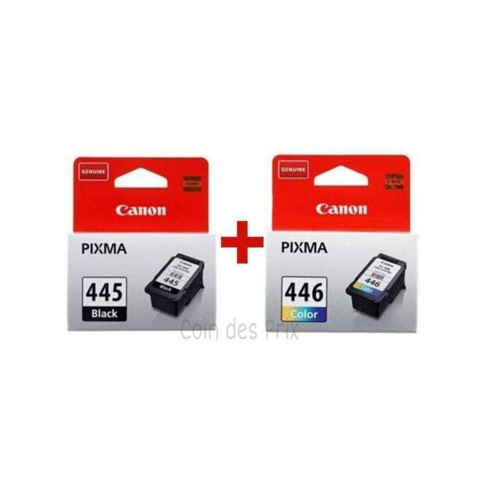 Canon PACK Cartouches d'encre PG-445 Noire plus CL-446 Tri-Color