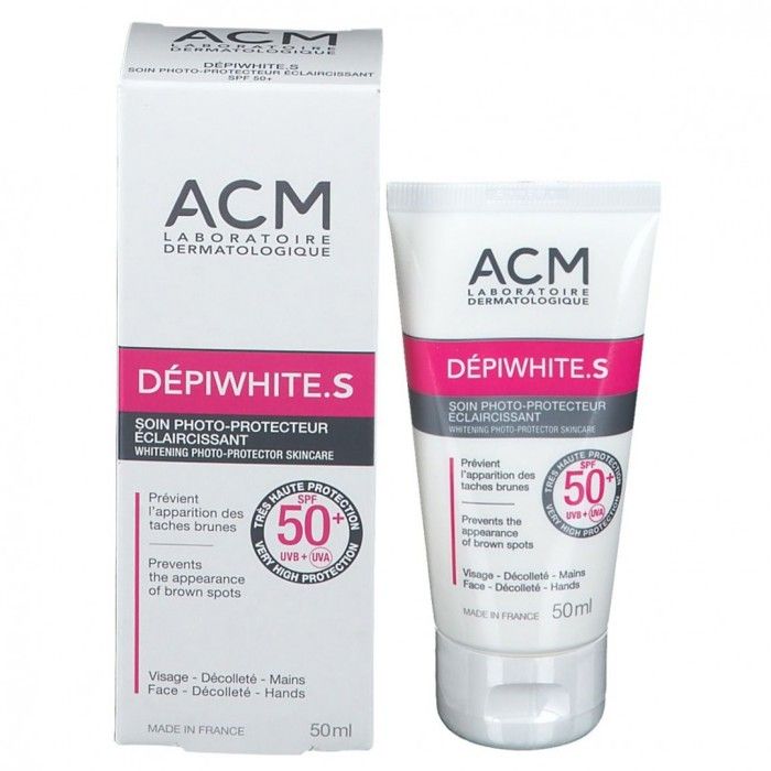 Crème solaire - ACM - DEPIWHITE S 50 - SPF 50+ - Anti taches brunes - Waterproof 50ml