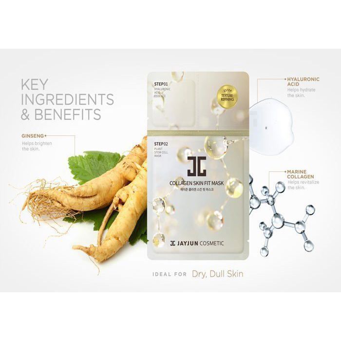 Masque en feuille - JAYJUN - Collagen Skin Fit Mask - 1 feuille