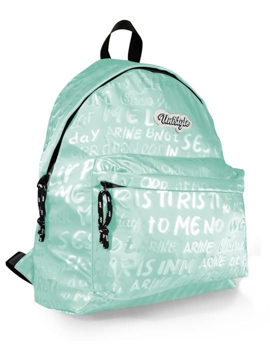 Sac à Dos 16" 2PochesTissu Lisse Tendance Et Imperméable + Porte Clé