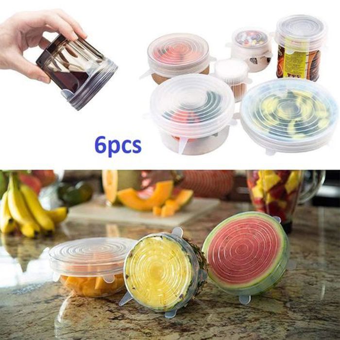 Couvercles d'emballage alimentaire en Silicone, extensibles, hermétiques