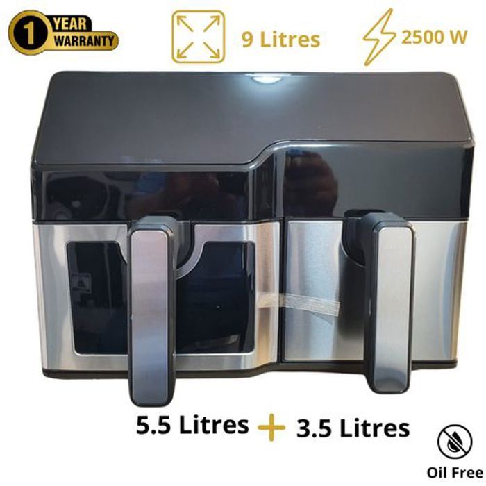 Friteuse sans Huile - Airfryer - 2 paniers - 9 Litres - 2500W