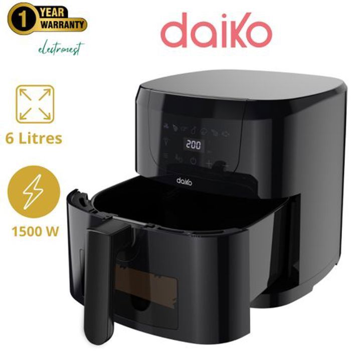 Friteuse sans Huile - Daiko - FSH-7543EDK - 6 Litres - 1500W - Tactile LED