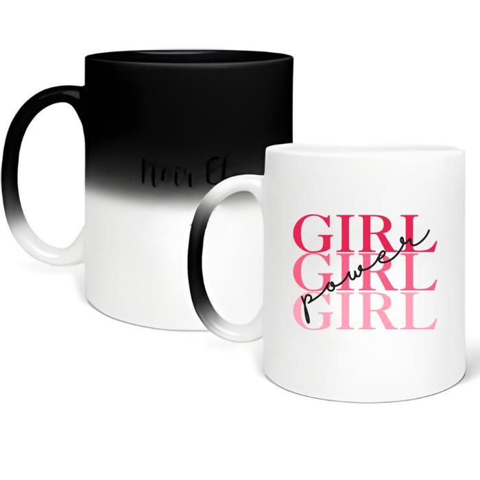 Mug magique - Stylish - Noir - Céramique - Compatible lave-vaisselle - Design caché
