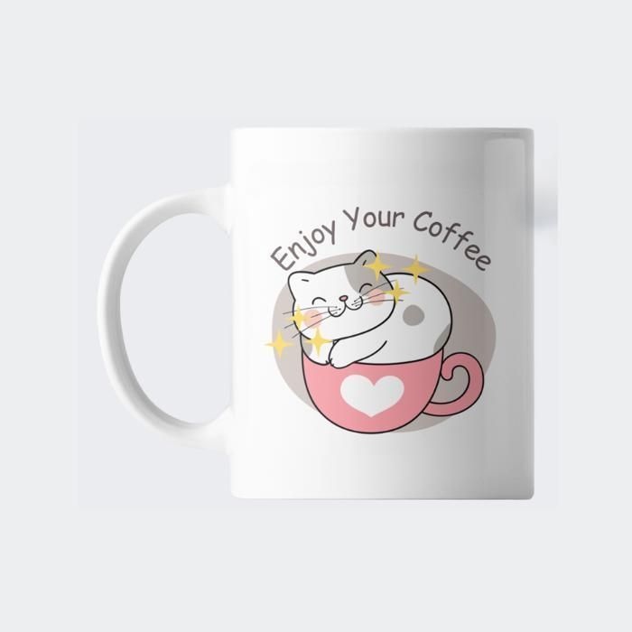 Tasse - Stylish - Mug élégant - Porcelaine - Compatible lave-vaisselle - Cylindrique