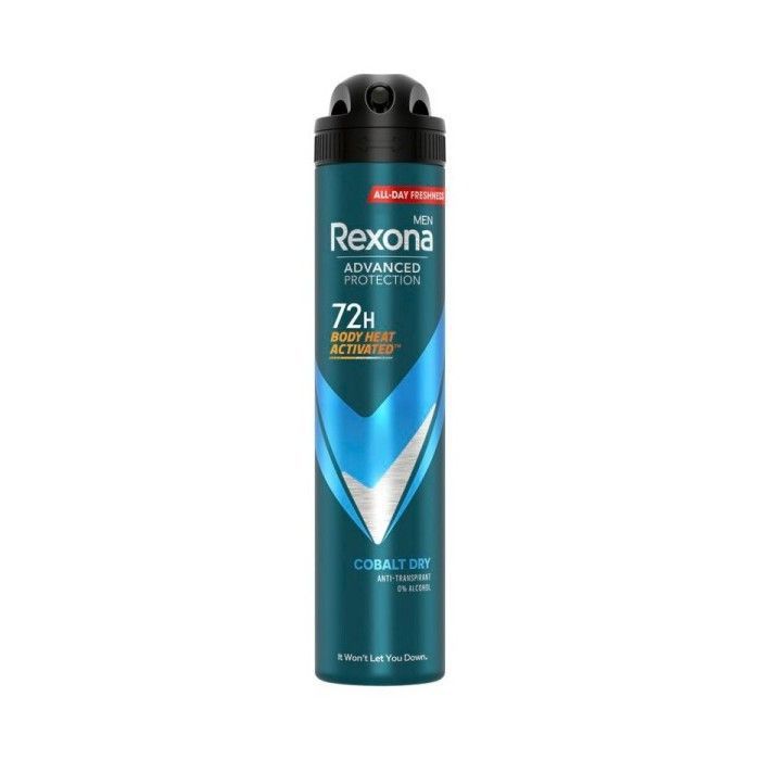 Déodorant Anti-Transpirant - REXONA - Cobalt Dry - 200 mL - 72h Protection - Sans Alcool
