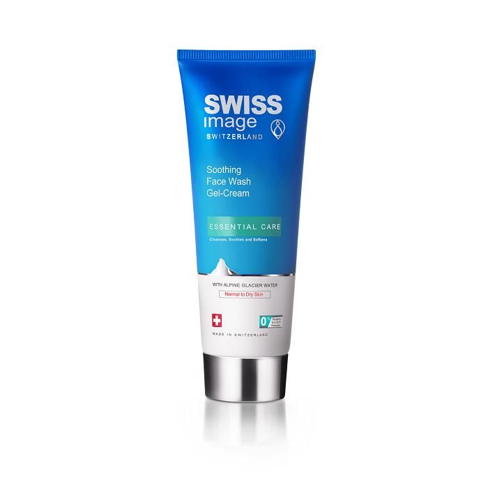Gel-crème nettoyant visage - Swiss Image - Essential Care - 200ml - Apaisant - Tous types de peau