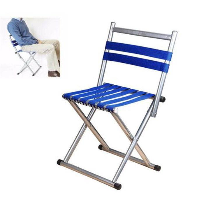 Tabouret Pliant Portable Ceinture Bleu, Chaise De Pêche en Acier Au Carbone chaise d'extérieur