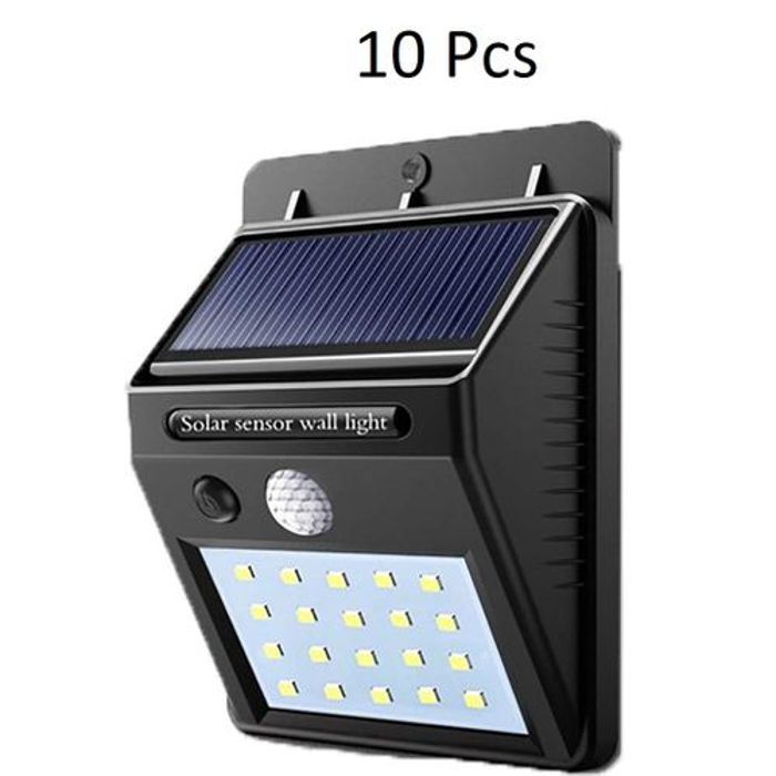 10 pcs MINI progecteur solaire Led & Plaque Energie Solaire Rechargeable (possible de changé batterie)