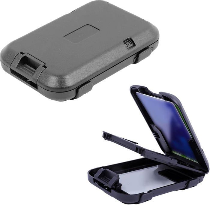 poche Porte Cartes et billets argents pratique en aluminium