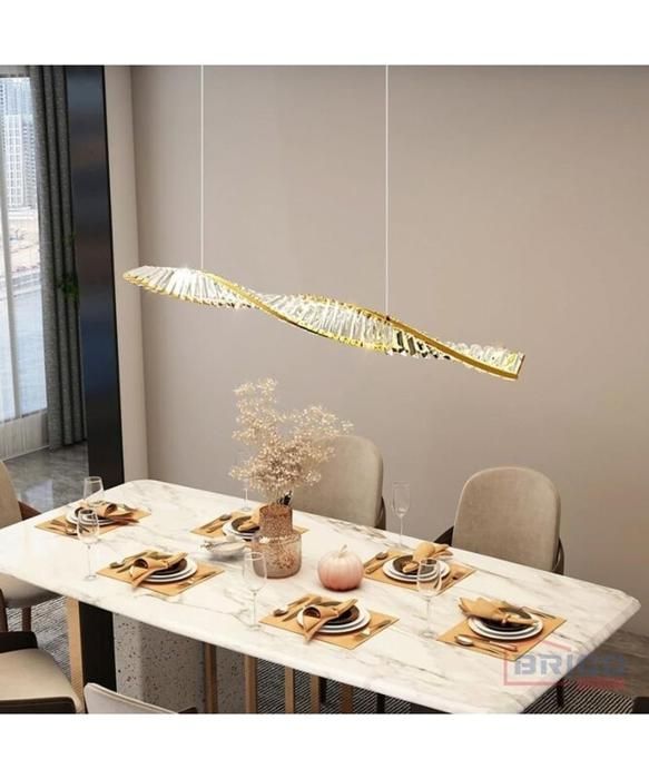 SUSPENSION LED BADIS DOREE 1200*76*76MM 24W X3