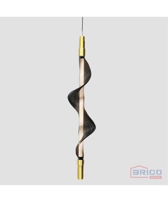 SUSPENSION LED GLOW NOIRE / DOREE 600 MM 12W 4000K