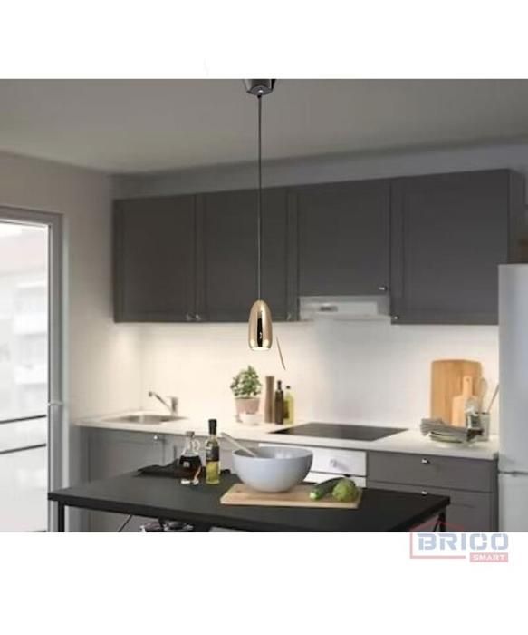 SUSPENSION LED REVE DOREE + LAMPE LED GU10 7W 4000K