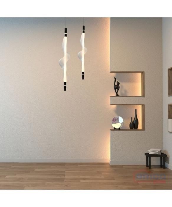 SUSPENSION LED GLOW NOIRE / BLANCHE 600 MM 14W 4000K