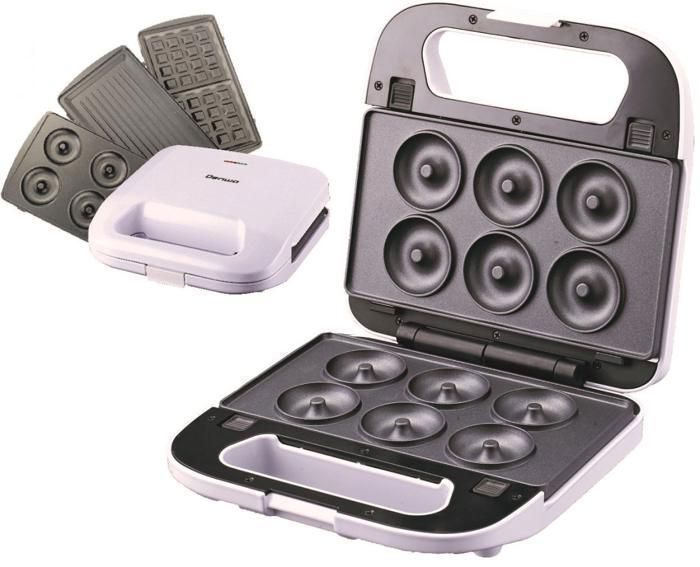 Panineuse 3EN1 - DENWA - SG322BB - 750W - Blanc - Revêtement antiadhésif